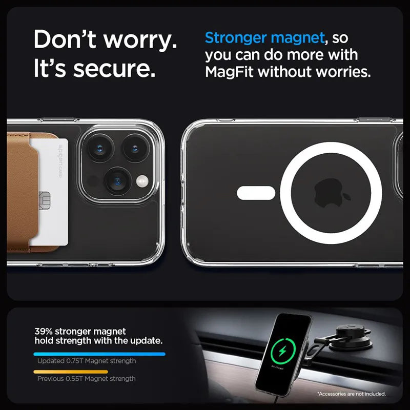 Spigen Ultra Hybrid MagSafe – dėklas, skirtas „iPhone 15 Pro Max“ (baltas)