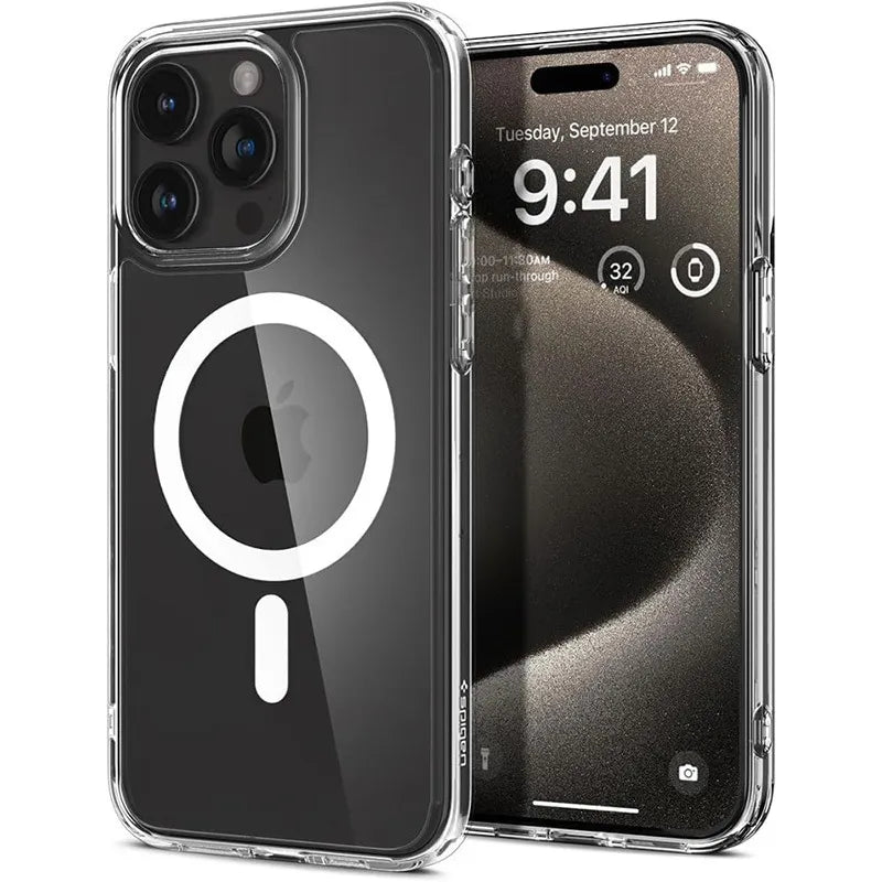 Spigen Ultra Hybrid MagSafe – dėklas, skirtas „iPhone 15 Pro Max“ (baltas)