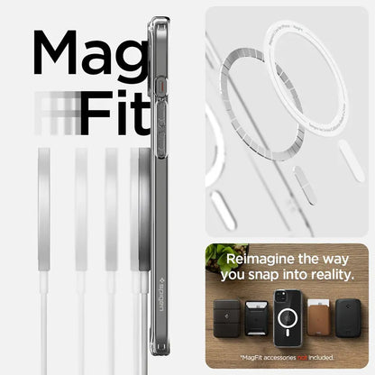 Spigen Ultra Hybrid MagSafe – dėklas, skirtas „iPhone 15“ („White“)