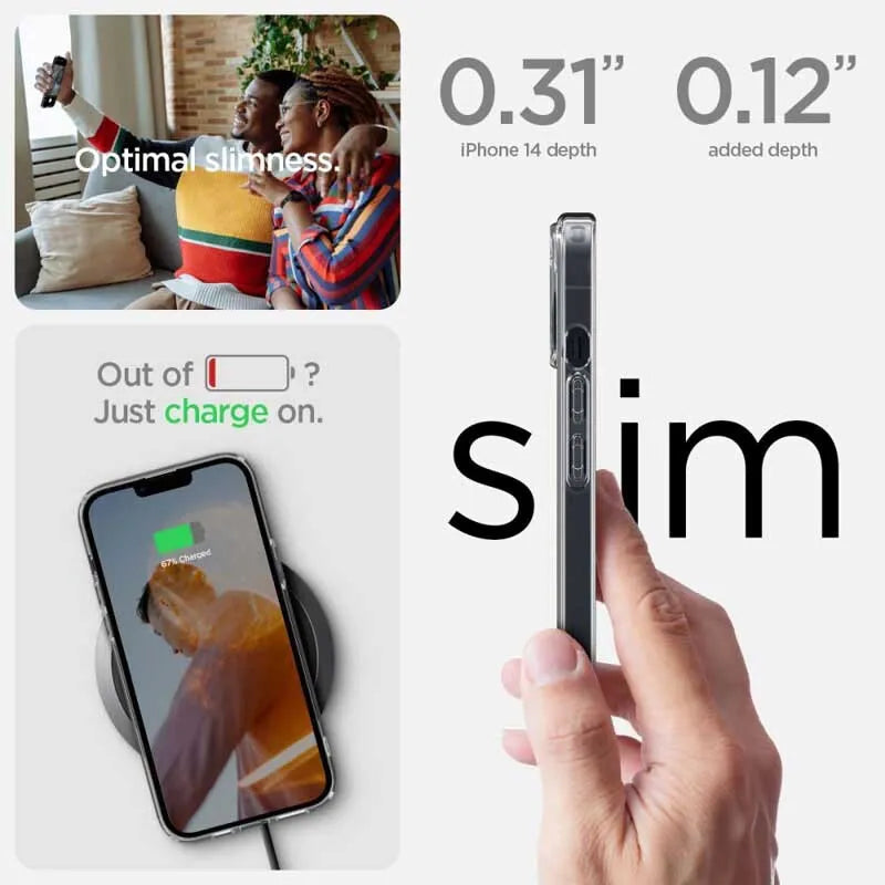 Spigen Ultra Hybrid Matte – Dėklas, skirtas iPhone 15 Plus / iPhone 14 Plus (permatomas matinis)