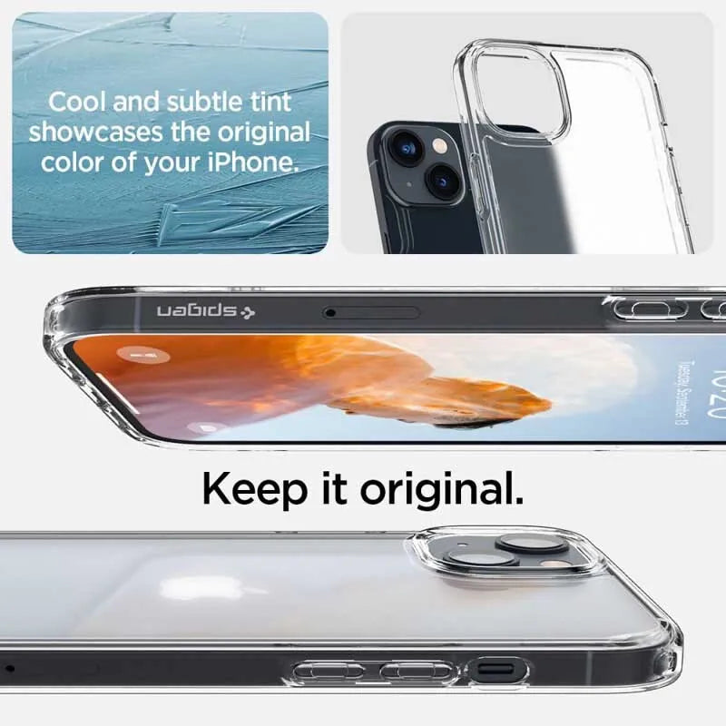 Spigen Ultra Hybrid Matte – Dėklas, skirtas iPhone 15 Plus / iPhone 14 Plus (permatomas matinis)