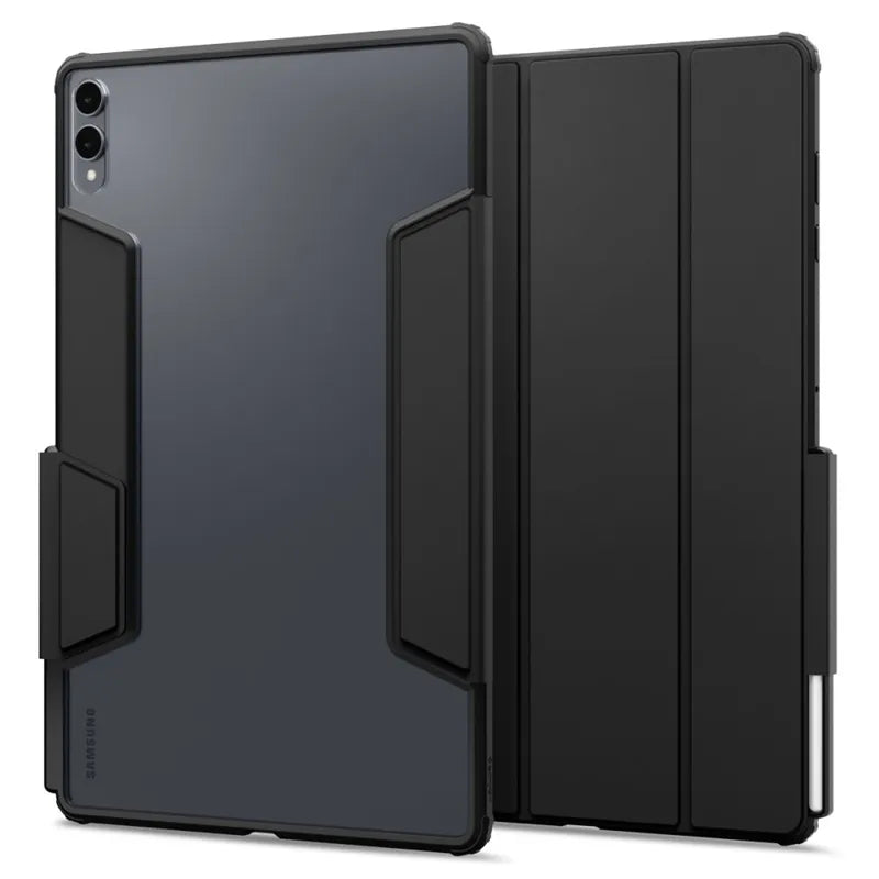 „Spigen Ultra Hybrid Pro“ – dėklas, skirtas „Samsung Galaxy Tab S12 Ultra“ / „S11 Ultra“ 14,6″ (juodas)