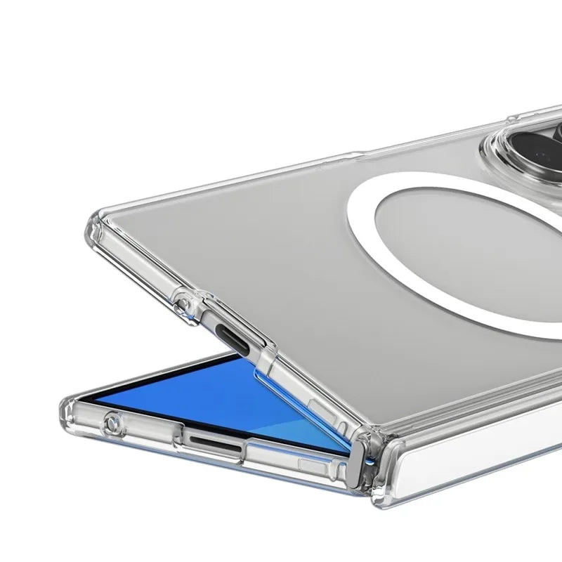 Spigen Ultra Hybrid Pro MagSafe – dėklas „Samsung Galaxy Z Fold 8 Ultra“ (skaidrus / baltas)