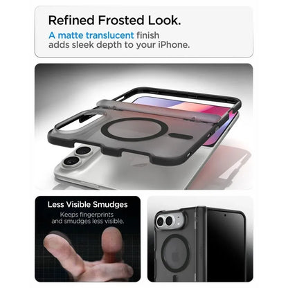 Spigen Ultra Hybrid Pro MagSafe – „iPhone Duo“ dėklas (Frost Black)
