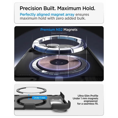 Spigen Ultra Hybrid Pro MagSafe – „iPhone Duo“ dėklas (Frost Black)