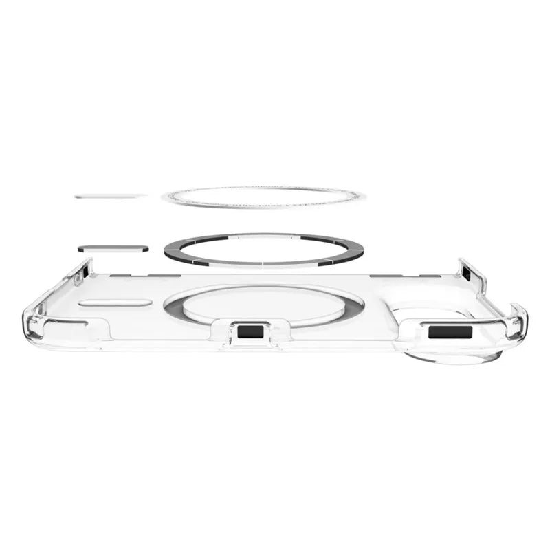 „Spigen Ultra Hybrid Pro MagSafe“ – „iPhone Duo“ dėklas (skaidrus / baltas)