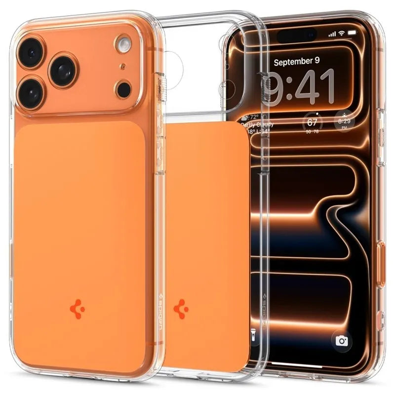 Spigen Ultra Hybrid T Mag MagSafe - Dėklas iPhone 17 Pro (Blizganti Oranžinė)