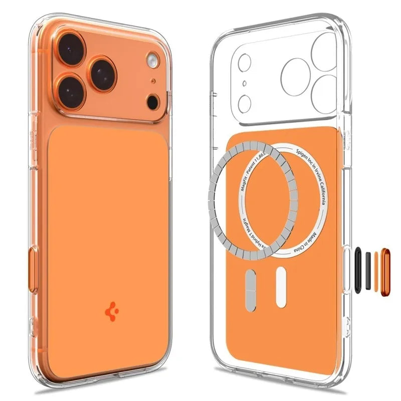 Spigen Ultra Hybrid T Mag MagSafe - Dėklas iPhone 17 Pro (Blizganti Oranžinė)