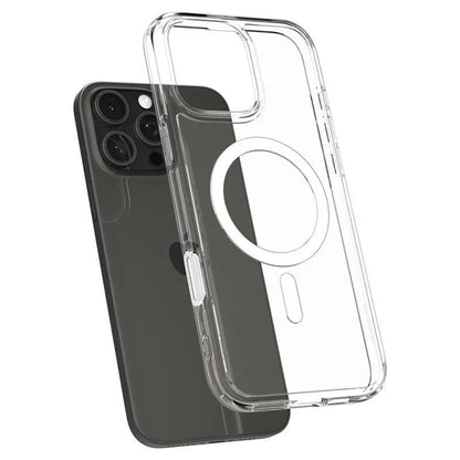 Spigen Ultra Hybrid T Mag MagSafe – dėklas, skirtas iPhone 16 Pro (baltas)