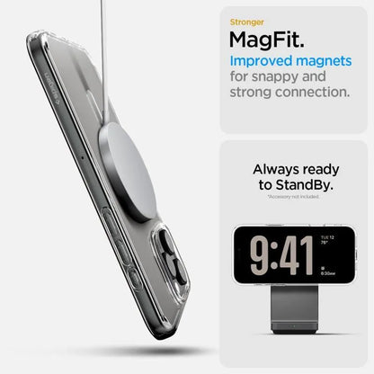 Spigen Ultra Hybrid T Mag MagSafe – dėklas, skirtas iPhone 16 Pro (baltas)