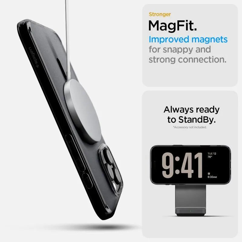 Spigen Ultra Hybrid T Mag MagSafe – dėklas skirtas iPhone 16 Pro (matinis juodas)