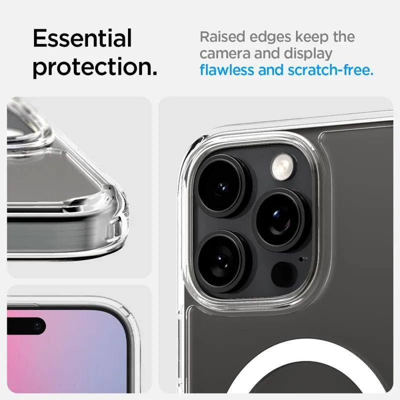 Spigen Ultra Hybrid T Mag MagSafe - Dėklas, skirtas „iPhone 16 Pro Max“ (baltas)