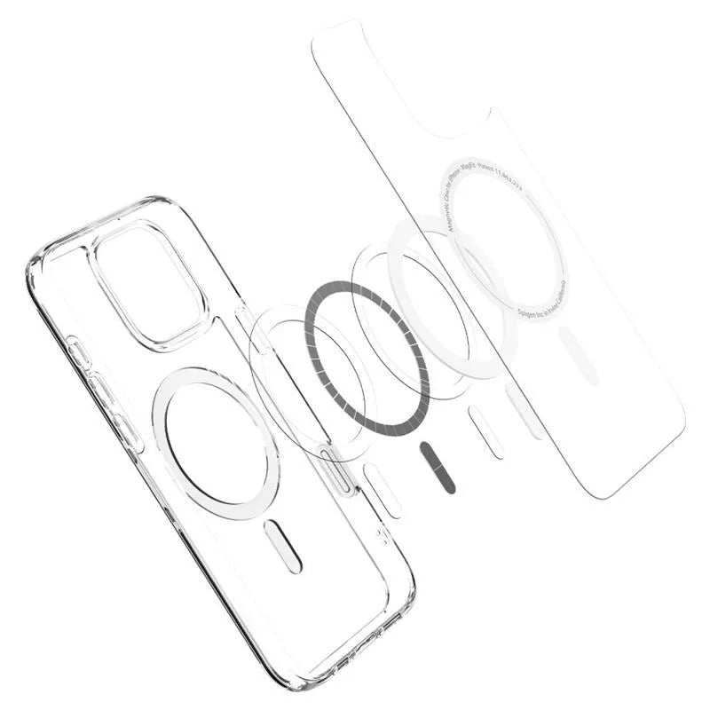 Spigen Ultra Hybrid T Mag MagSafe - Dėklas, skirtas „iPhone 16 Pro Max“ (baltas)