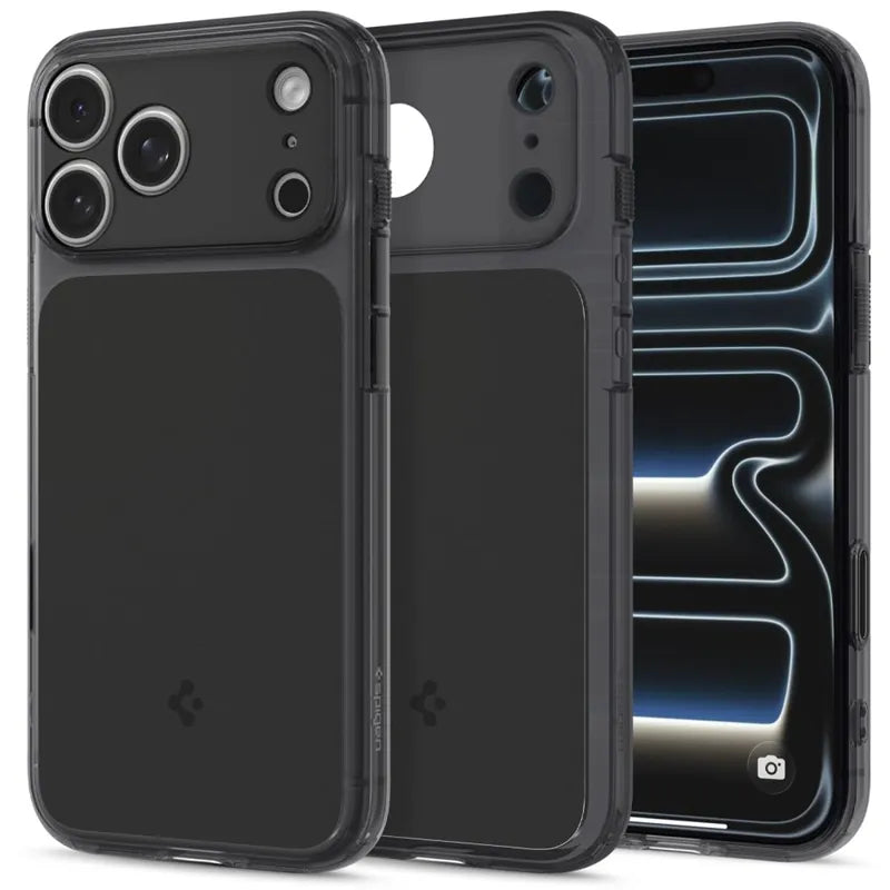 „Spigen Ultra Hybrid T Mag MagSafe“ – dėklas, skirtas „iPhone 18 Pro“ / „17 Pro“ (matinė juoda)