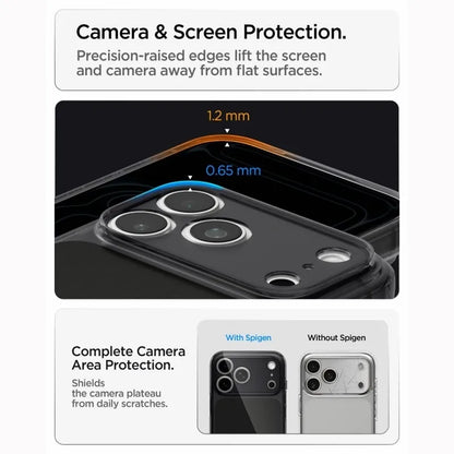 „Spigen Ultra Hybrid T Mag MagSafe“ – dėklas, skirtas „iPhone 18 Pro“ / „17 Pro“ (matinė juoda)