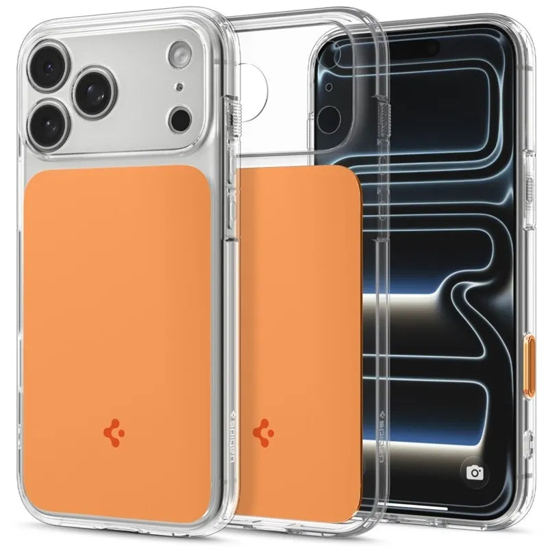 Spigen Ultra Hybrid T Mag MagSafe – dėklas, skirtas iPhone 18 Pro Max / 17 Pro Max (blizgi oranžinė)