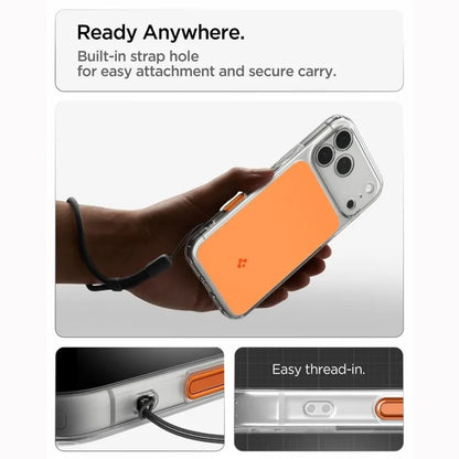 Spigen Ultra Hybrid T Mag MagSafe – dėklas, skirtas iPhone 18 Pro Max / 17 Pro Max (blizgi oranžinė)