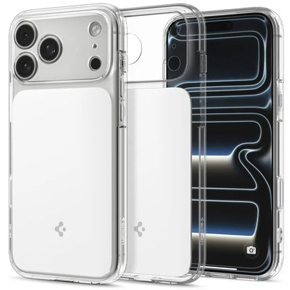 „Spigen Ultra Hybrid T Mag MagSafe“ – dėklas, skirtas „iPhone 18 Pro Max“ / „17 Pro Max“ (blizgus baltas)