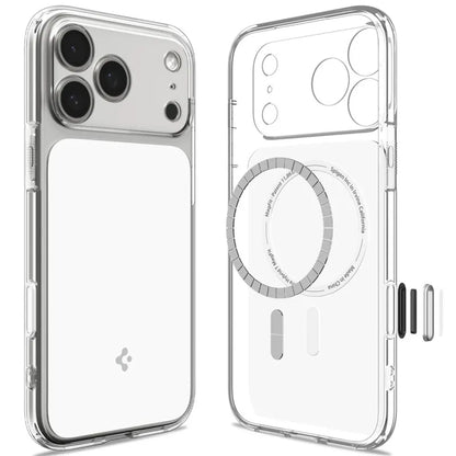 „Spigen Ultra Hybrid T Mag MagSafe“ – dėklas, skirtas „iPhone 18 Pro Max“ / „17 Pro Max“ (blizgus baltas)