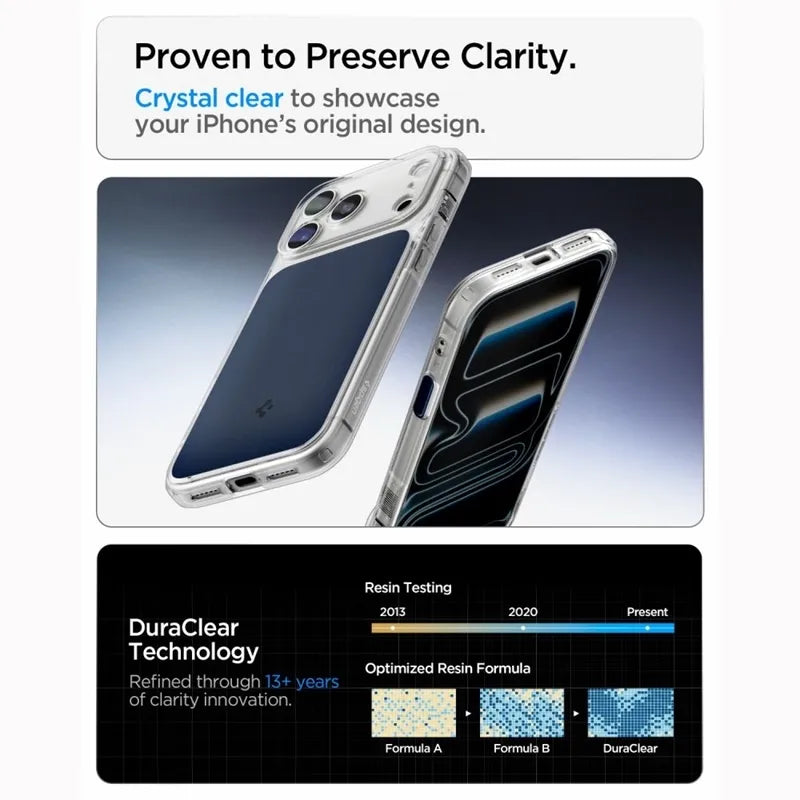 „Spigen Ultra Hybrid T Mag MagSafe“ – dėklas, skirtas „iPhone 18 Pro Max“ / „17 Pro Max“ (matinė mėlyna spalva)