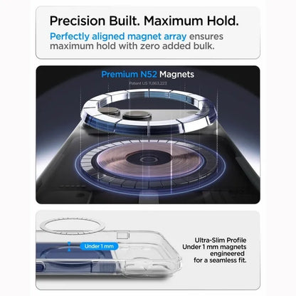 „Spigen Ultra Hybrid T Mag MagSafe“ – dėklas, skirtas „iPhone 18 Pro Max“ / „17 Pro Max“ (matinė mėlyna spalva)