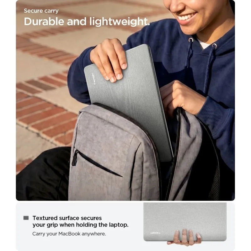 Spigen Urban Fit - Dėklas MacBook Air 13.6" (M5/M4/M3/M2/2026-2022) (Heather Grey)