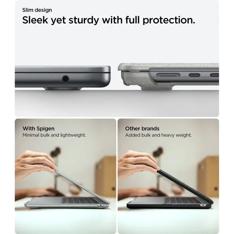 Spigen Urban Fit – dėklas „MacBook Air 15““ (M5/M4/M3/M2/2026-2023) („Heather Grey“ spalvos)