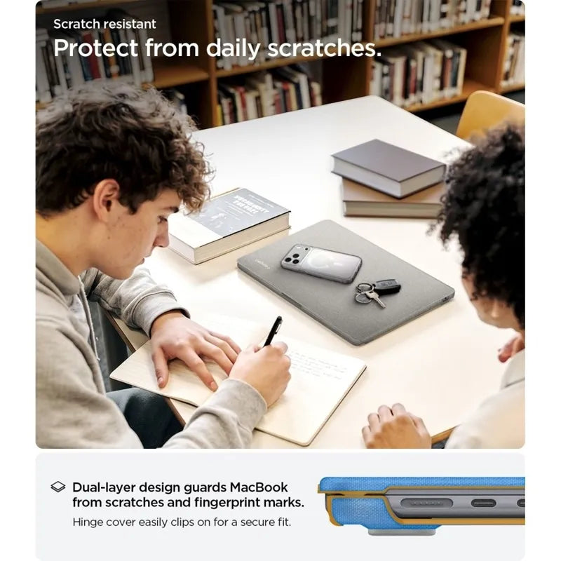 Spigen Urban Fit – dėklas „MacBook Air 15““ (M5/M4/M3/M2/2026-2023) („Heather Grey“ spalvos)