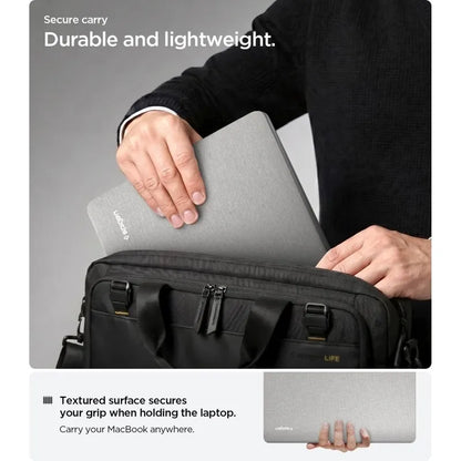 Spigen Urban Fit – dėklas „MacBook Pro 14"“ (M5 / M4 / M3 / M2 / M1 / 2026–2021) (Heather Grey)