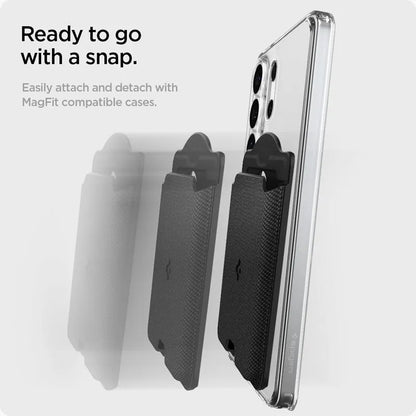 Spigen Urban Fit Wallet MagSafe – magnetinė piniginė (juoda)