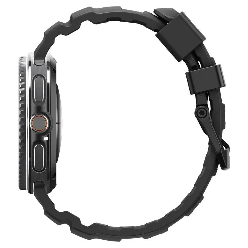 Spigen WBS2 - Dirželis Samsung Galaxy Watch 8 / 8 Classic 40 / 44 / 46 mm (Juodas)