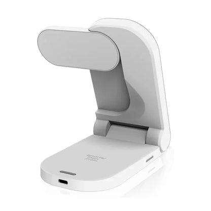 STM ChargeTree MAG – 3-in-1 mobilusis belaidis įkroviklis su MagSafe (baltas)