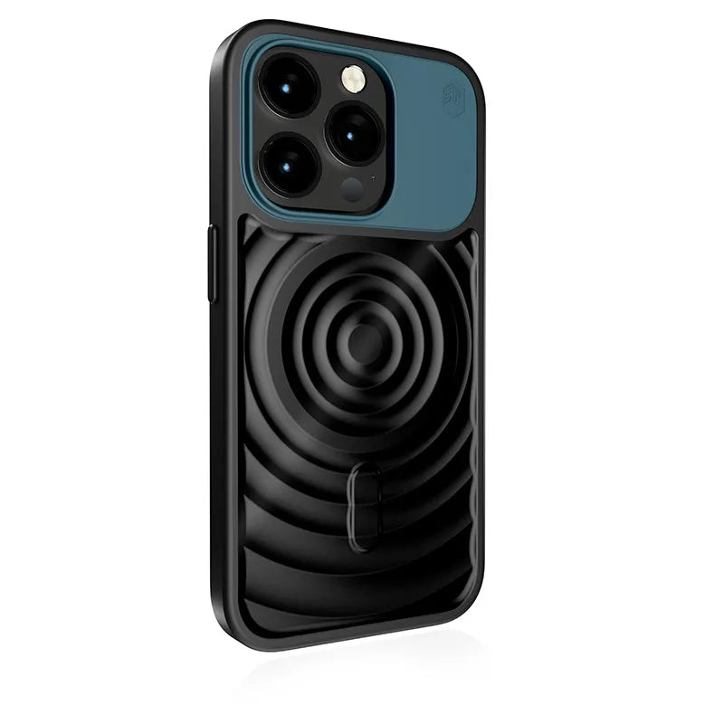 STM Reawaken Ripple MagSafe - Dėklas, skirtas „iPhone 15“ (juoda / „Atlantic“)