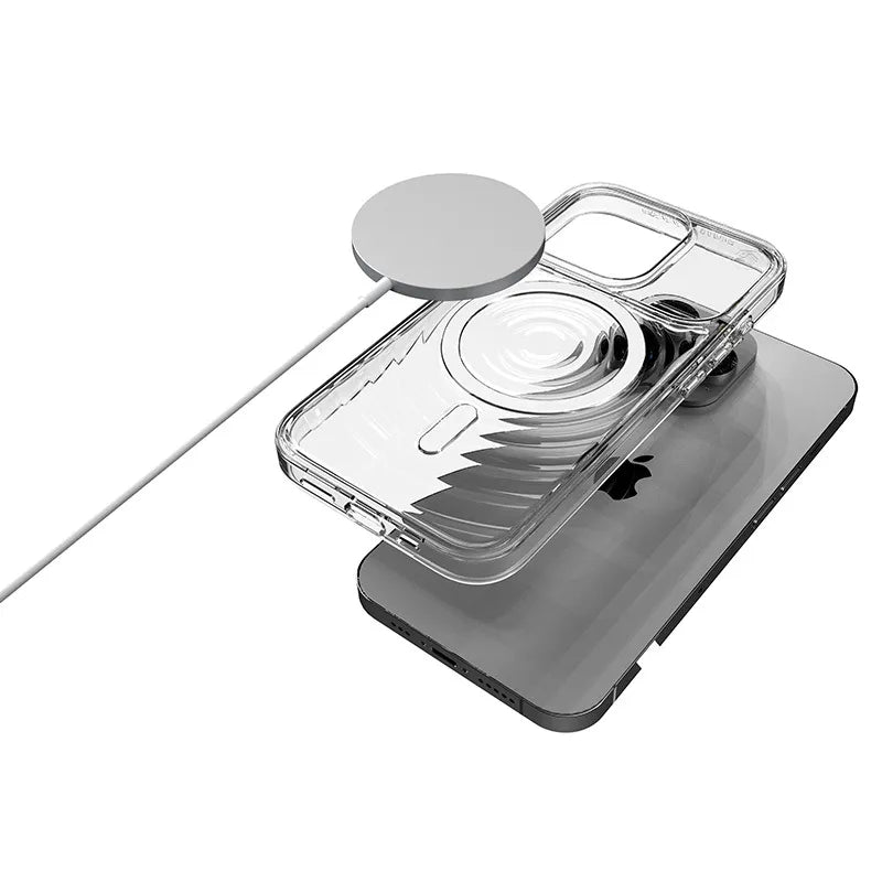 STM Reawaken Ripple MagSafe - dėklas, skirtas iPhone 15 Pro (skaidrus)