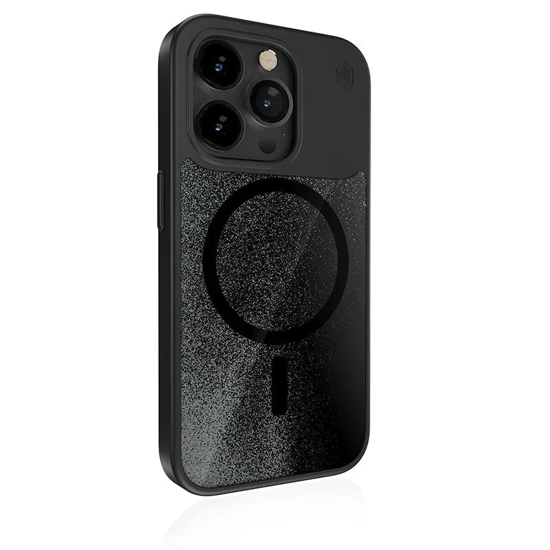 STM Relax Sand MagSafe – dėklas iPhone 15 (juodas / pilkas)