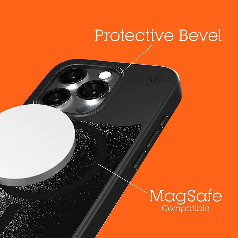 STM Relax Sand MagSafe - dėklas iPhone 15 Pro (skaidrus / baltas)
