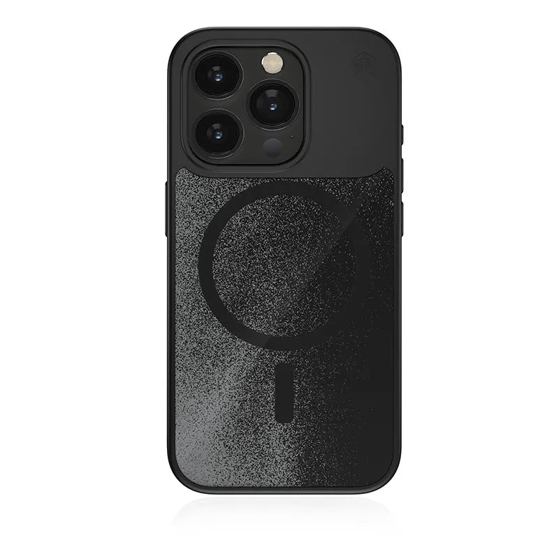 STM Relax Sand MagSafe – „iPhone 15 Pro“ dėklas (juodas / pilkas)