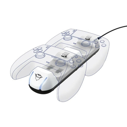 Trust GXT250 – dviejų PS5 pultelių įkroviklis