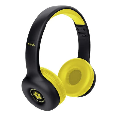 Trust Nouna – Belaidės "Bluetooth" ant ausų nešiojamos vaikiškos ausinės (juodos)