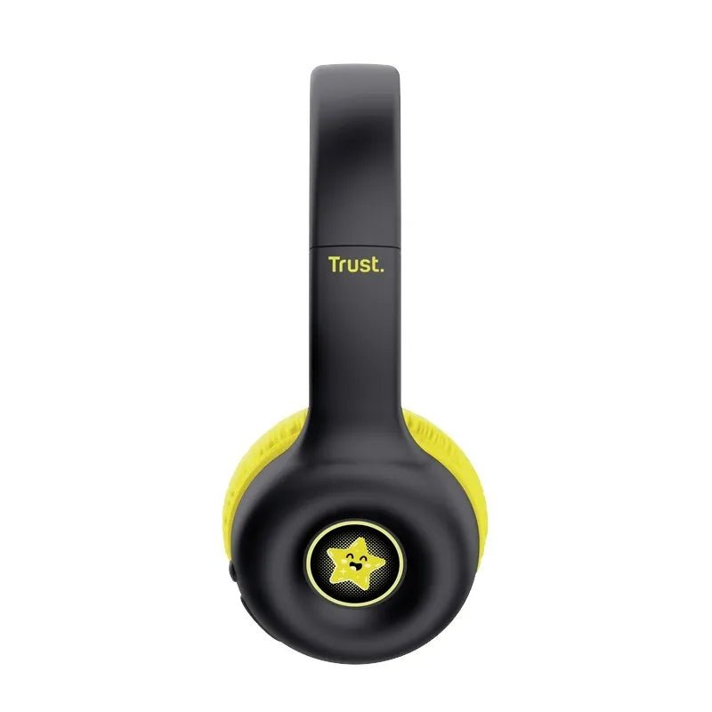 Trust Nouna – Belaidės "Bluetooth" ant ausų nešiojamos vaikiškos ausinės (juodos)
