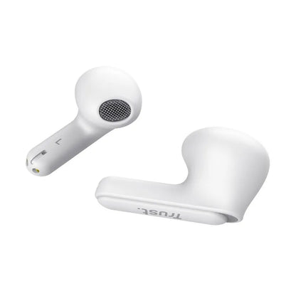 Trust Yavi – Bela bevielės ausinės „Bluetooth TWS“ su įkrovimo dėklu ir ENC