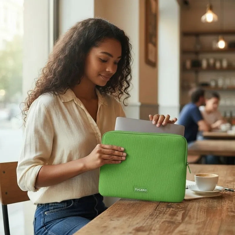 Tucano Colore2 – dėklas 13 colių MacBook Air (M5/M4/M3/M2/M1/2026–2018) / 13 colių Pro / 12 colių nešiojamiesiems kompiuteriams (žalias)