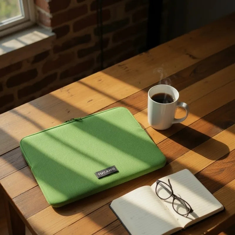 Tucano Colore2 – dėklas 13 colių MacBook Air (M5/M4/M3/M2/M1/2026–2018) / 13 colių Pro / 12 colių nešiojamiesiems kompiuteriams (žalias)