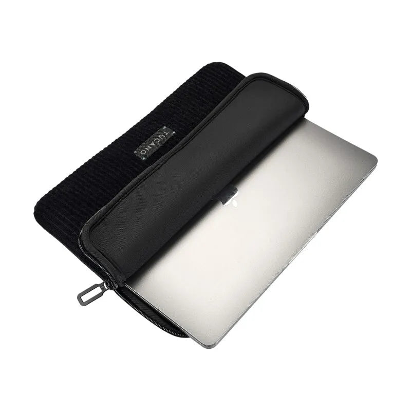 TUCANO Velluto 2 - Dėklas MacBook Air 13" (M5/M4/M3/M2/M1/2026-2018) / Pro 13" / Nešiojamajam kompiuteriui 12" (juodas)