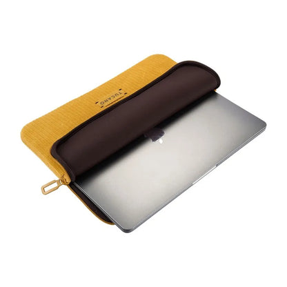 TUCANO Velluto 2 - Dėklas MacBook Pro 14" (M5/M4/M3/M2/M1/2026-2021) / 13" nešiojamiesiems kompiuteriams (geltonas)