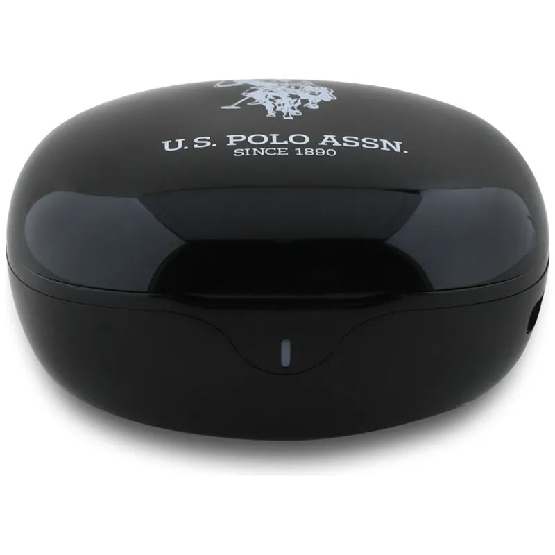 US Polo Assn DH logotipas - TWS ausinės + įkrovimo dėklas (juodas)
