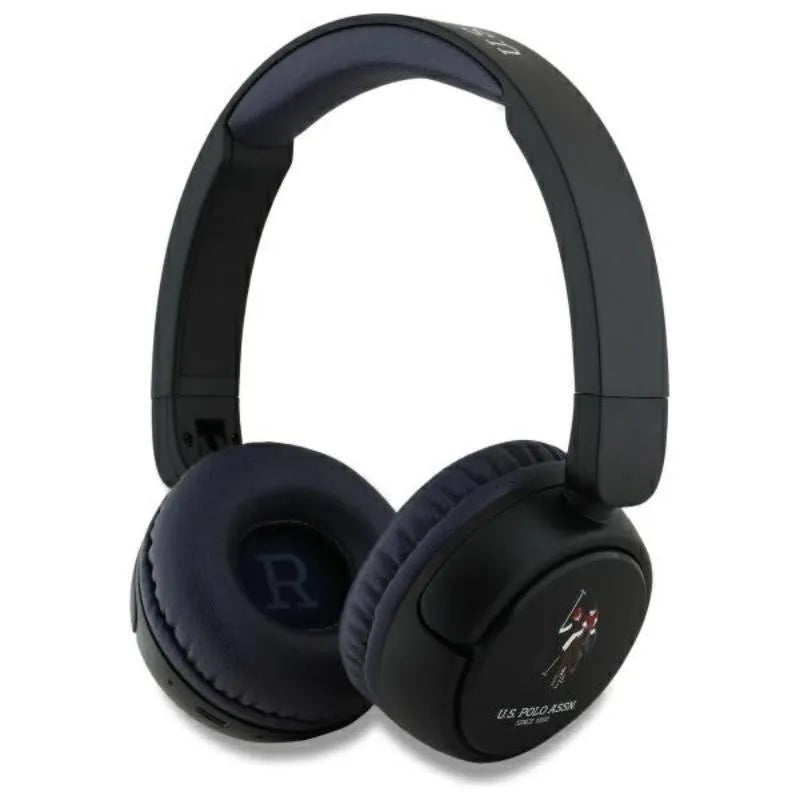 US Polo Assn DH spalvotas logotipas – belaidės „Bluetooth V5.3“ ausinės (juodos)