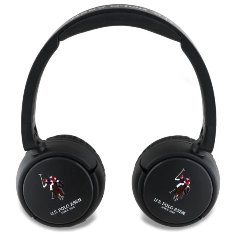 US Polo Assn DH spalvotas logotipas – belaidės „Bluetooth V5.3“ ausinės (juodos)