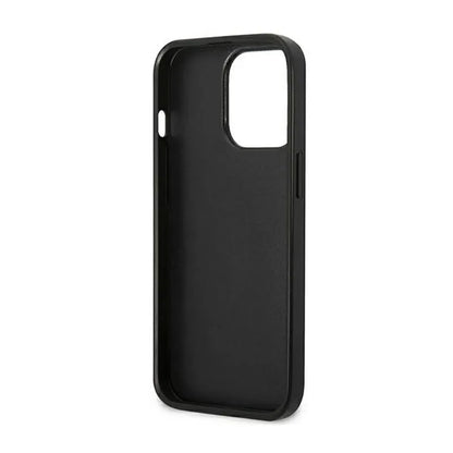 US Polo Assn Leather Stitch – Dėklas iPhone 14 Pro (tamsiai mėlynas)