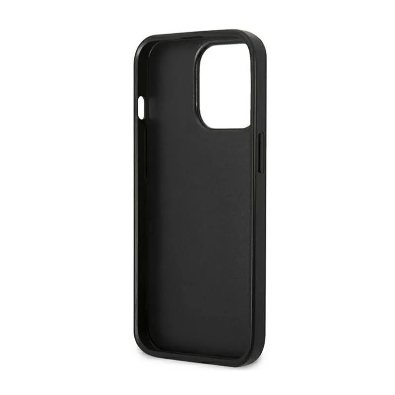 US Polo Assn Leather Stitch – dėklas, skirtas iPhone 14 Pro Max (tamsiai mėlynos spalvos)